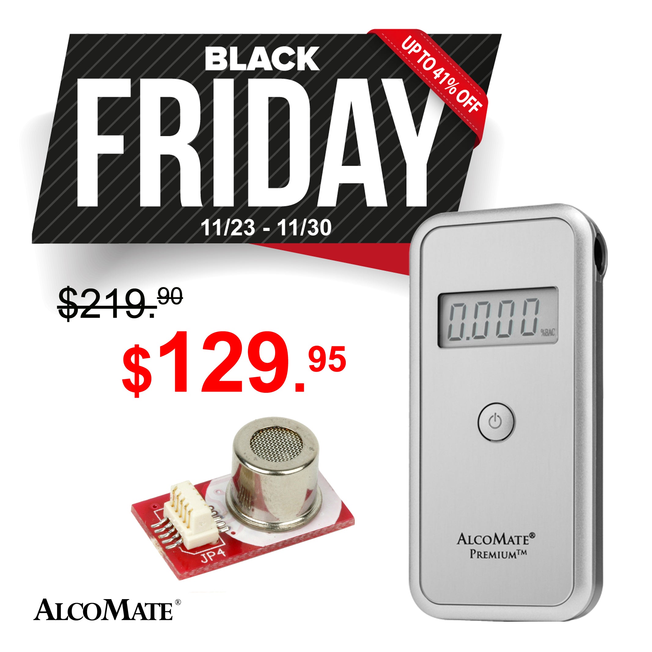 AK Globaltech's Black Friday Deal: AlcoMate Premium Breathalyzer and Sensor Module Bundle