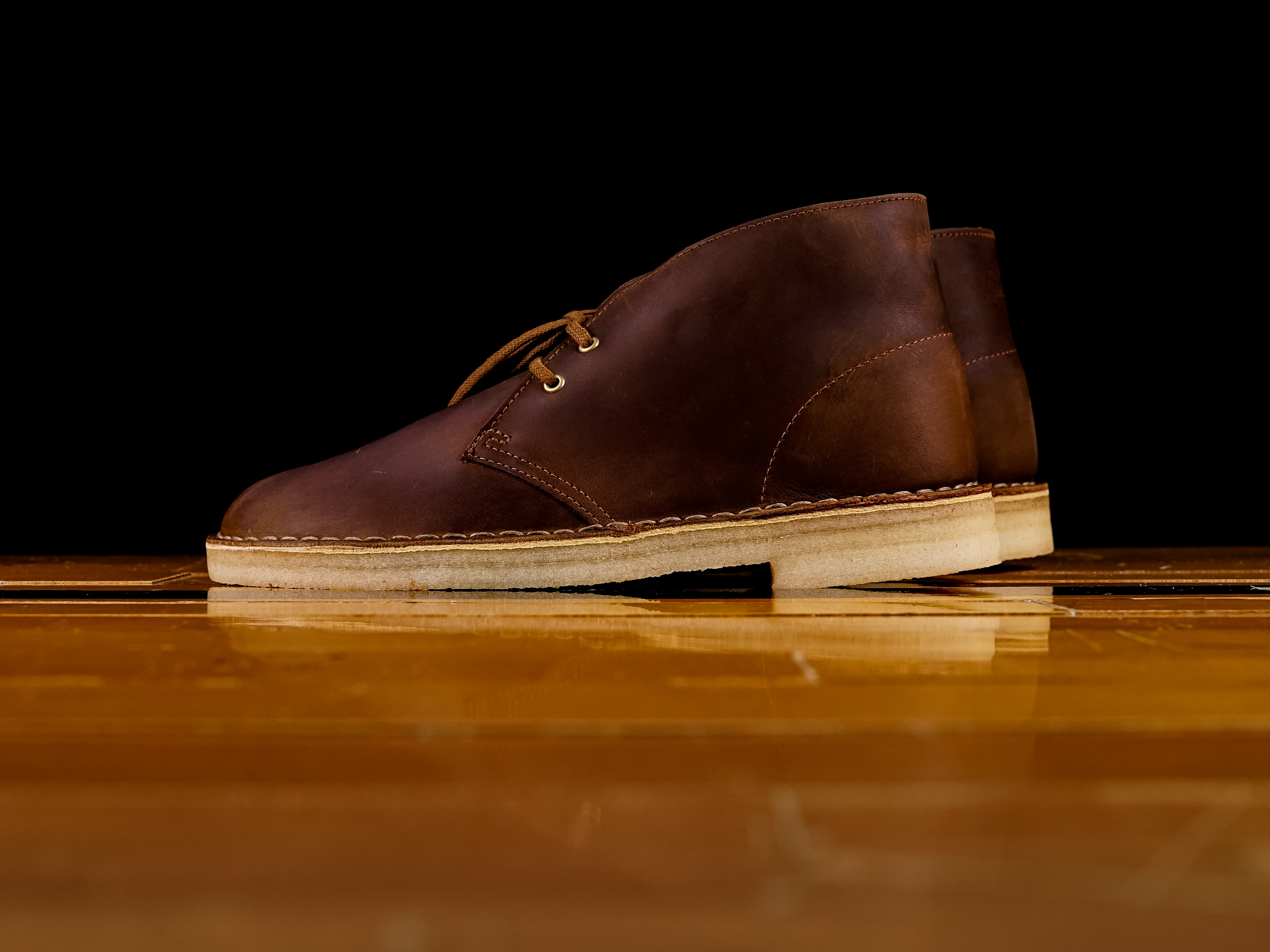 clarks desert boots brown leather