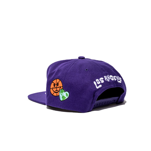 Mitchell and Ness XL Logo 2 Tone LA Lakers Snapback - Gold/Purple - New Star