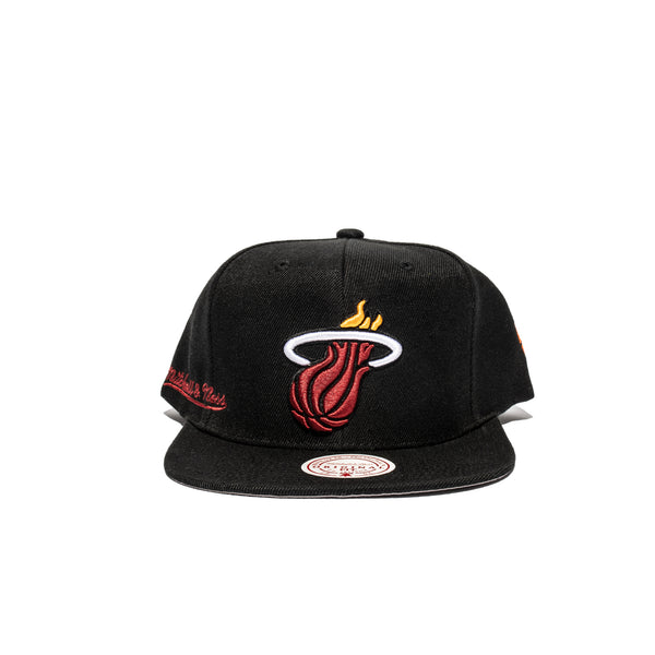 Mitchell & Ness NBA Men's Miami Heat Choco Camo HWC Snapback Adjustable Hat Black