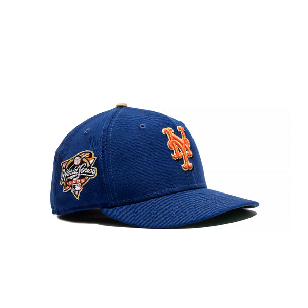 Los Mets New York Mets 60th Anniversary New Era 59FIFTY Fitted Hat (Royal Blue Black Green Under BRIM) 7 3/4