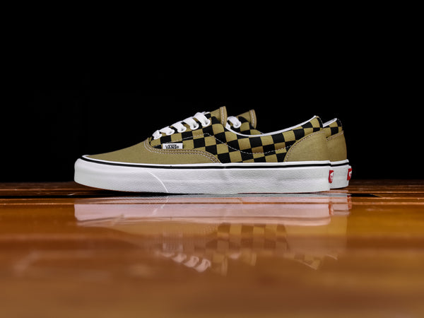 vans era 2 tone checkered yellow