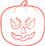 rock n' jack line icon in orange