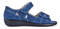 navy blue leather ladies adjustable sandals