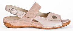 adjustable soft pink leather sandals