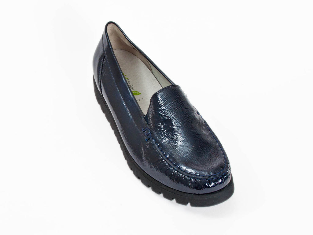 navy chunky loafers