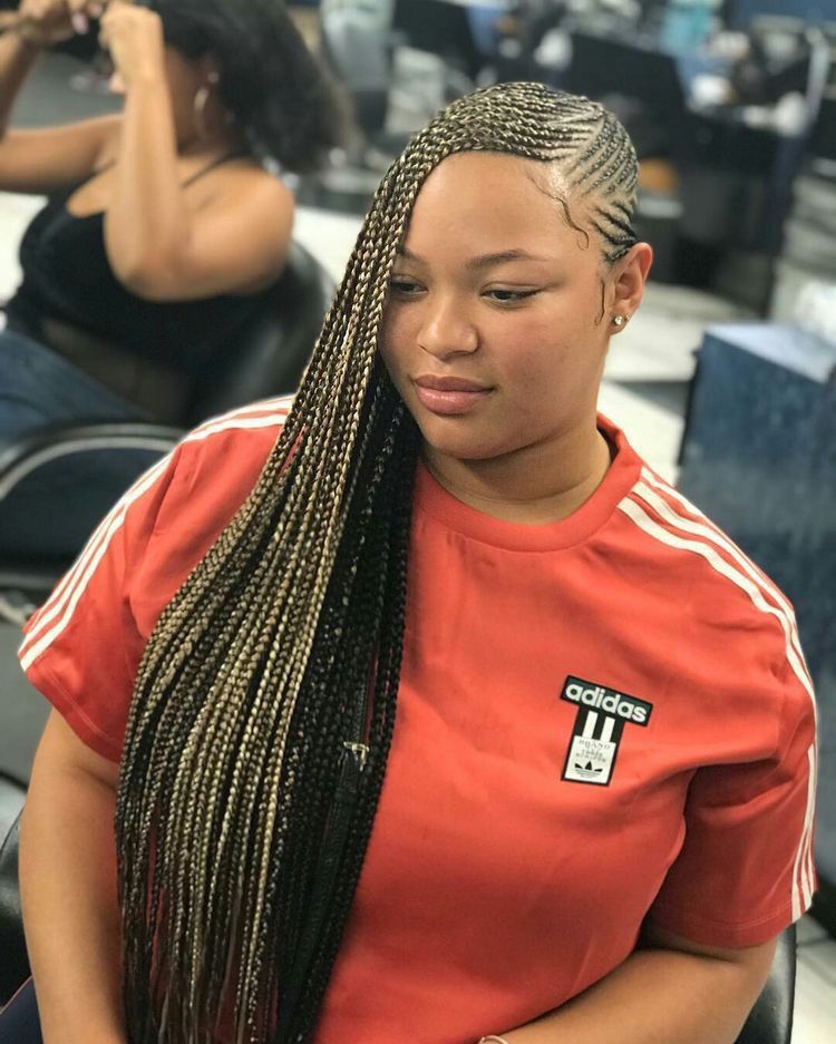 Black Lace Frontal Wigs Two Braids Into A Ponytail Black Hair