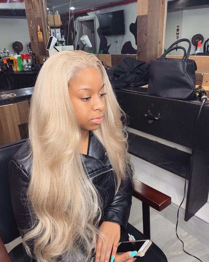 Blonde Wigs Lace Frontal Hair Blonde Hair With Blue Underneath