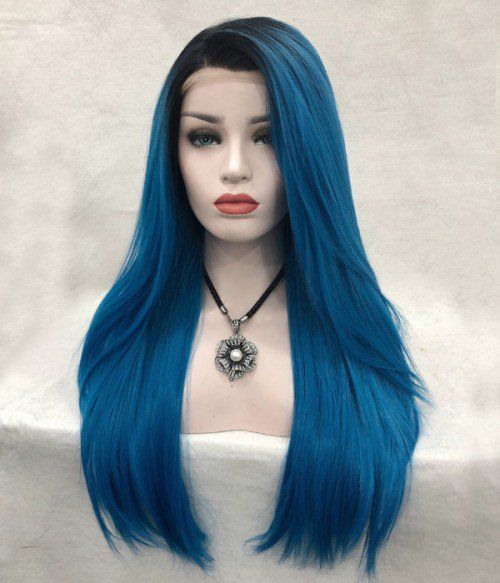 Blue Wigs Lace Frontal Hair Blue Eyes Strawberry Blonde Hair Roywigs