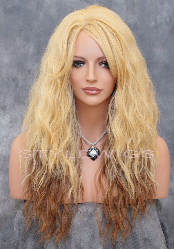 Blonde Wigs Lace Frontal Hair Platinum Blonde Finger Wave Wig