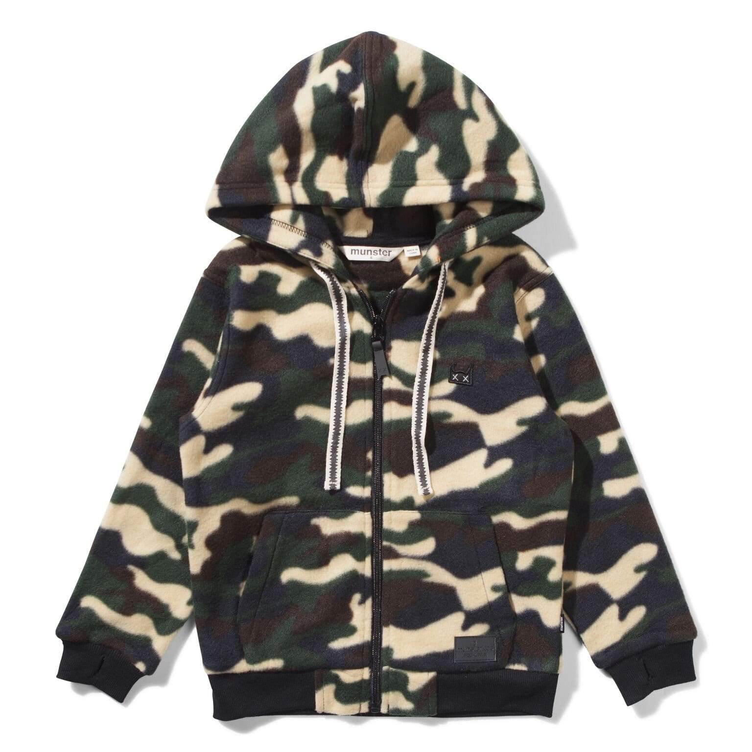 fluffy camo hoodie