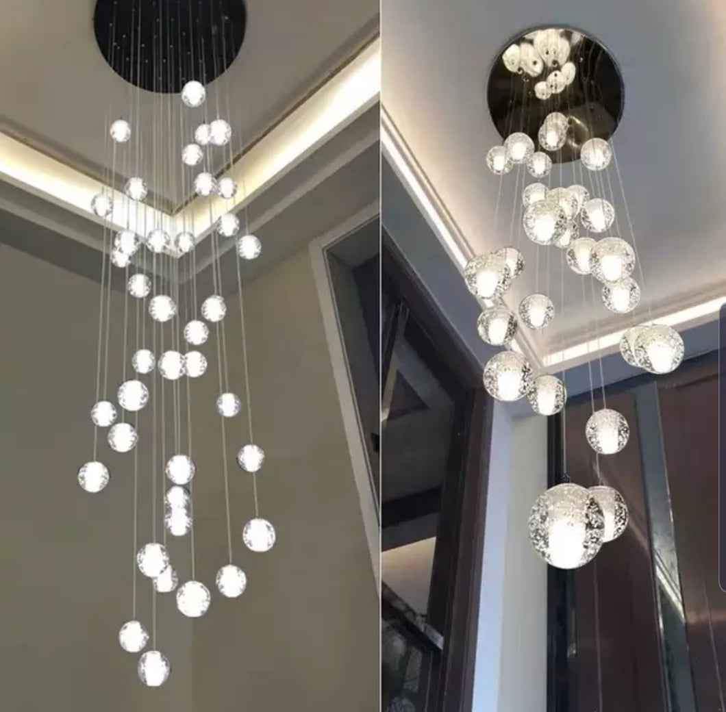 led ball chandelier