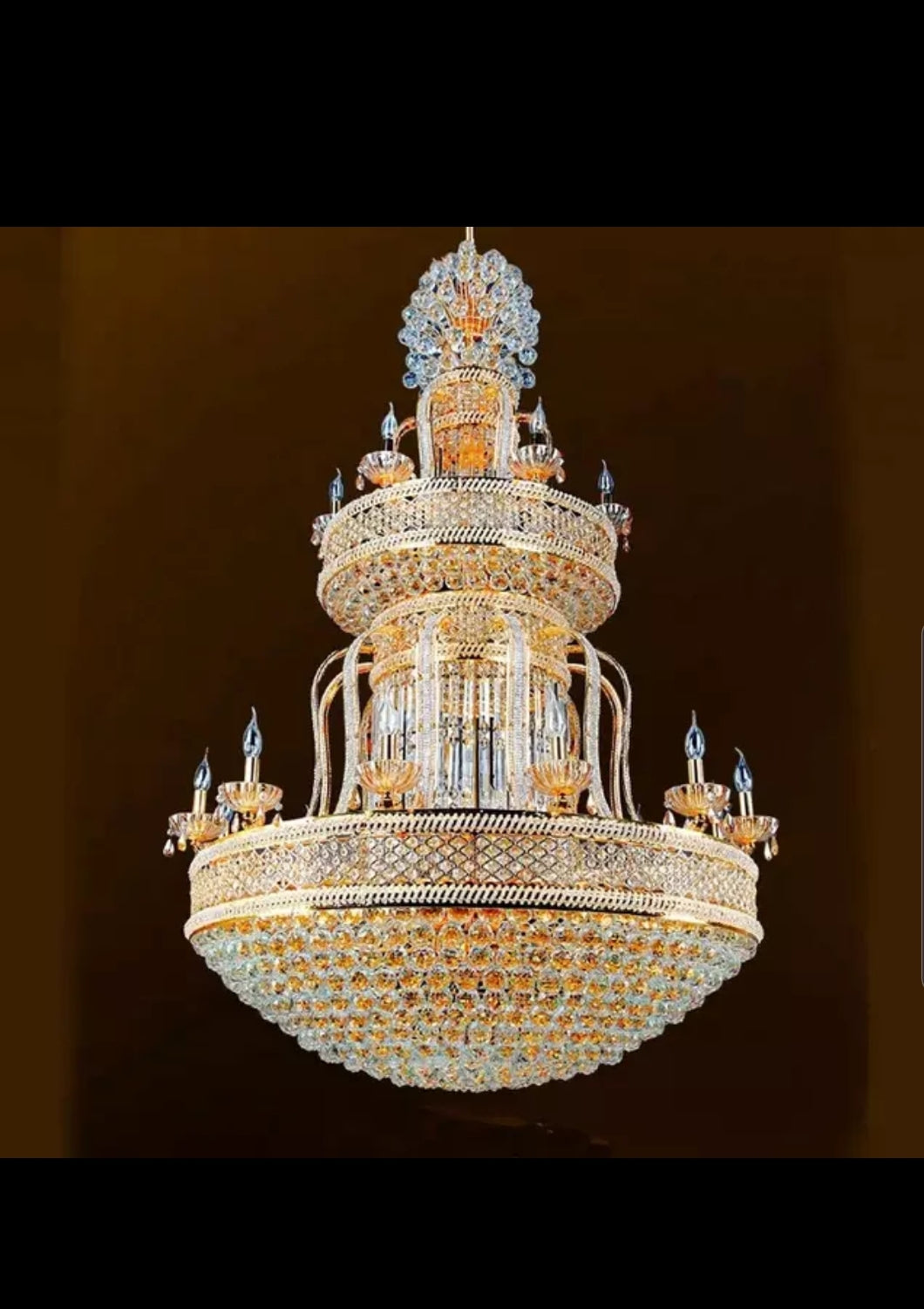 large gold crystal chandelier