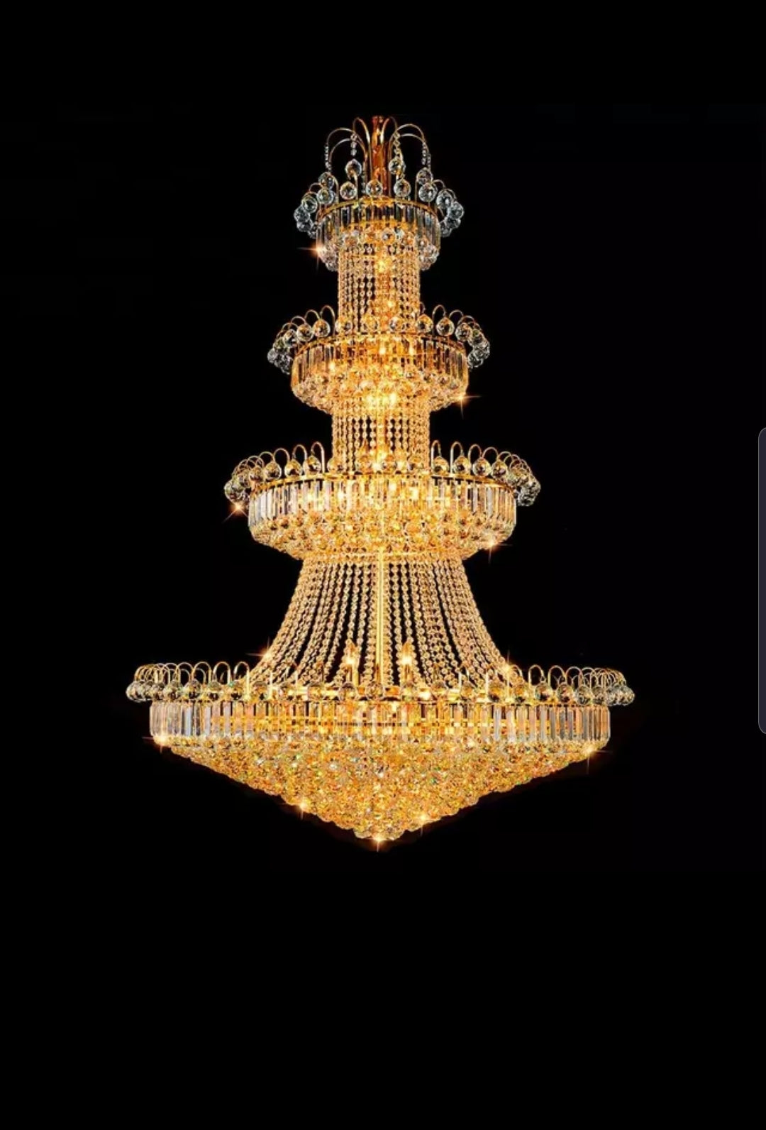 large crystal chandelier