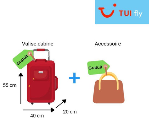 taille bagage cabine TUI Fly