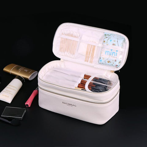 Kit de maquiagem com 2 compartimentos