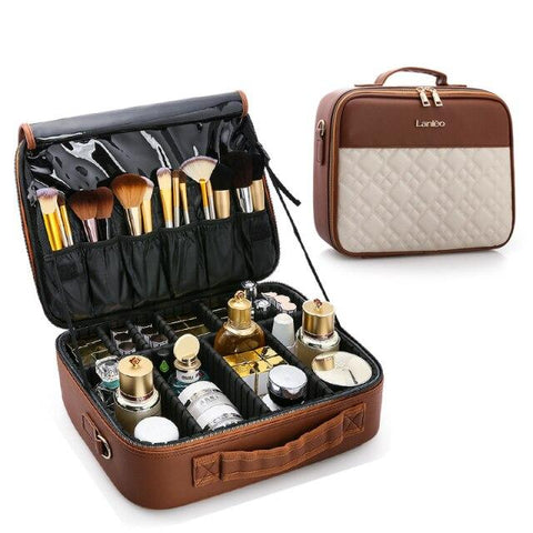 Small brown make-up case