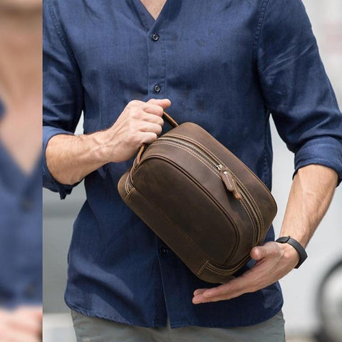 Bolsa de couro masculino