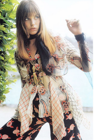 Jane Birkin wearing Ossie Clark