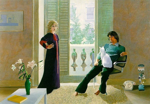 Mr and Mrs Clark and Percy - Artwork by David Hockney