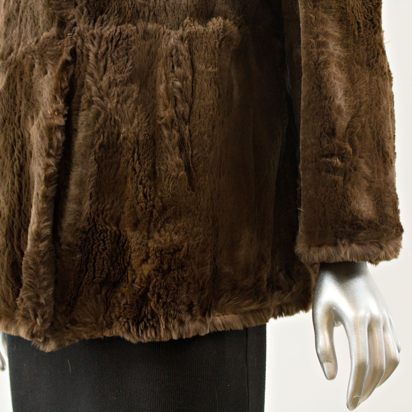 Brown Sheared Beaver Jacket - Size M (Vintage Furs) | VintageFurs