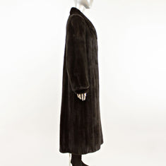 Full Length Ranch Mink Coat- Size L (Vintage Furs) | VintageFurs