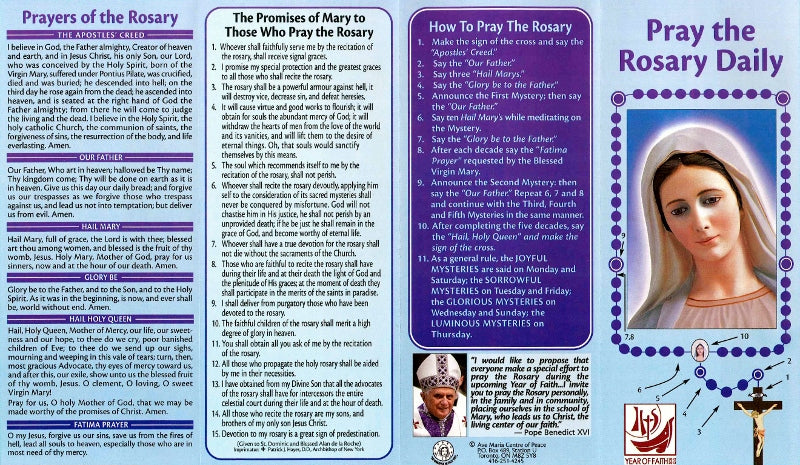 Pdf How To Pray The Rosary Printable Booklet Printable Word Searches