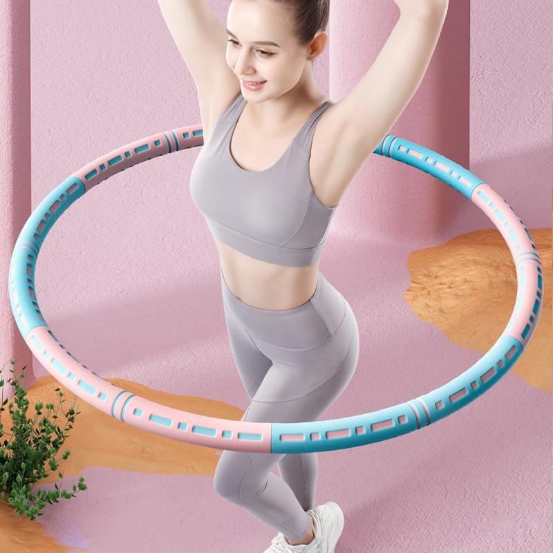 Fitness Hoops Sport Fitness Hula Hoop Stainless Steel Elastic Thickened Foam Hula Hoop for weight loss for adults