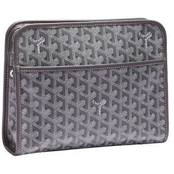 Goyard Brown And Black Goyardine Canvas And Chevroches Calfskin Jouvence MM Toiletry  Bag Silver Hardware Available For Immediate Sale At Sotheby's