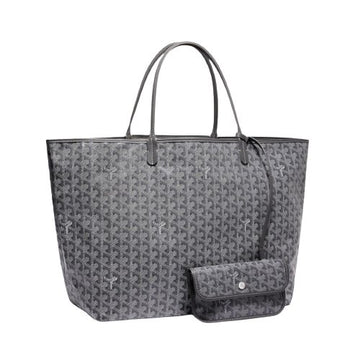 Goyard White Chevron St Louis PM Tote with Pouch 108gy10