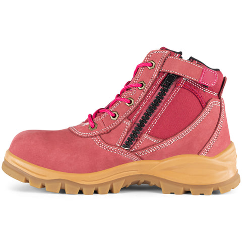 pink ladies work boots