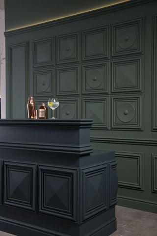No. 122 shaker wall panel used for an indoor bar from The Library Ladder Company