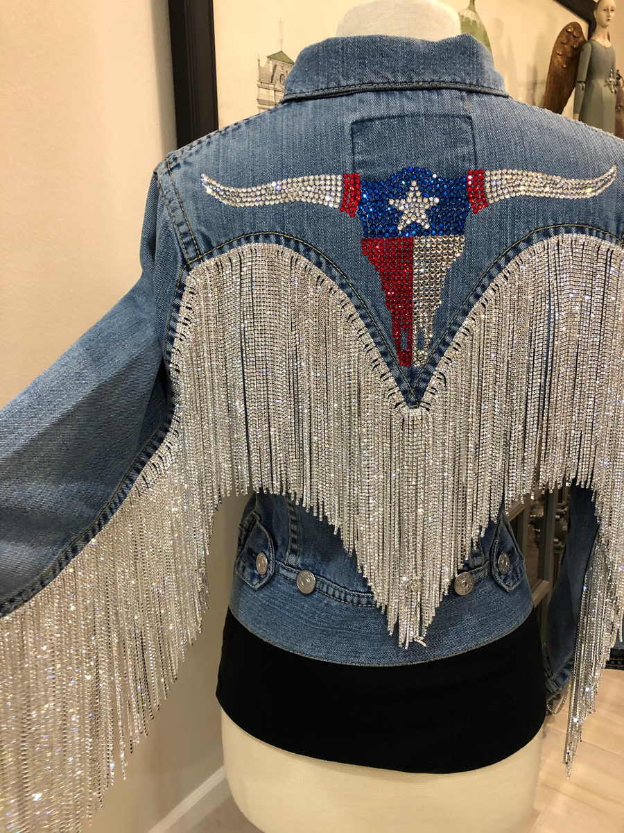 Rhinestone Fringe Jacket – heirloombridalcompany