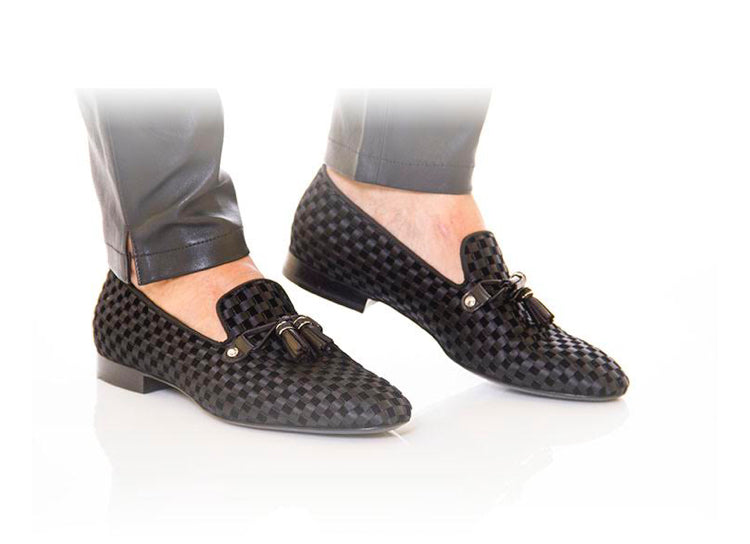 Handmade Black Slip-On by Louis Leeman 