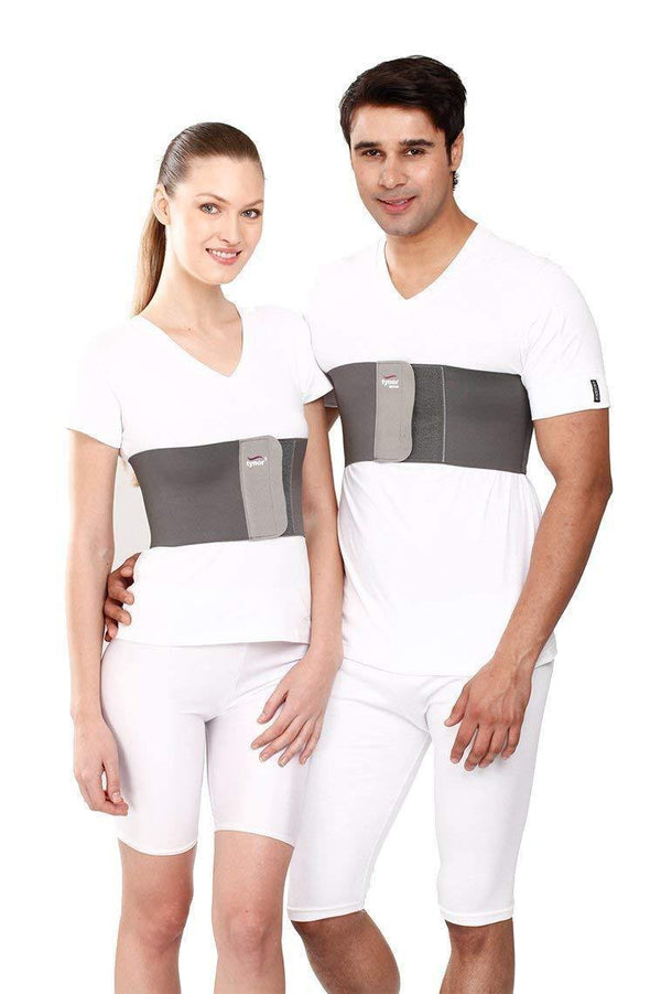 TYNOR Shoulder Support Double Lock (Neo), Black, Universal, 1 Unit & Tynor  Lumbo Sacral Belt, Grey, Large, 1 Unit 