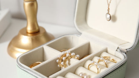 gold plated jewellery in soft jewellery box for safety