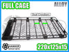 ROOF RACK CAGE TRAY 220cm x 125cm ALLOY incl 30cm UNIVERSAL GUTTER MOUNTS! DC #62