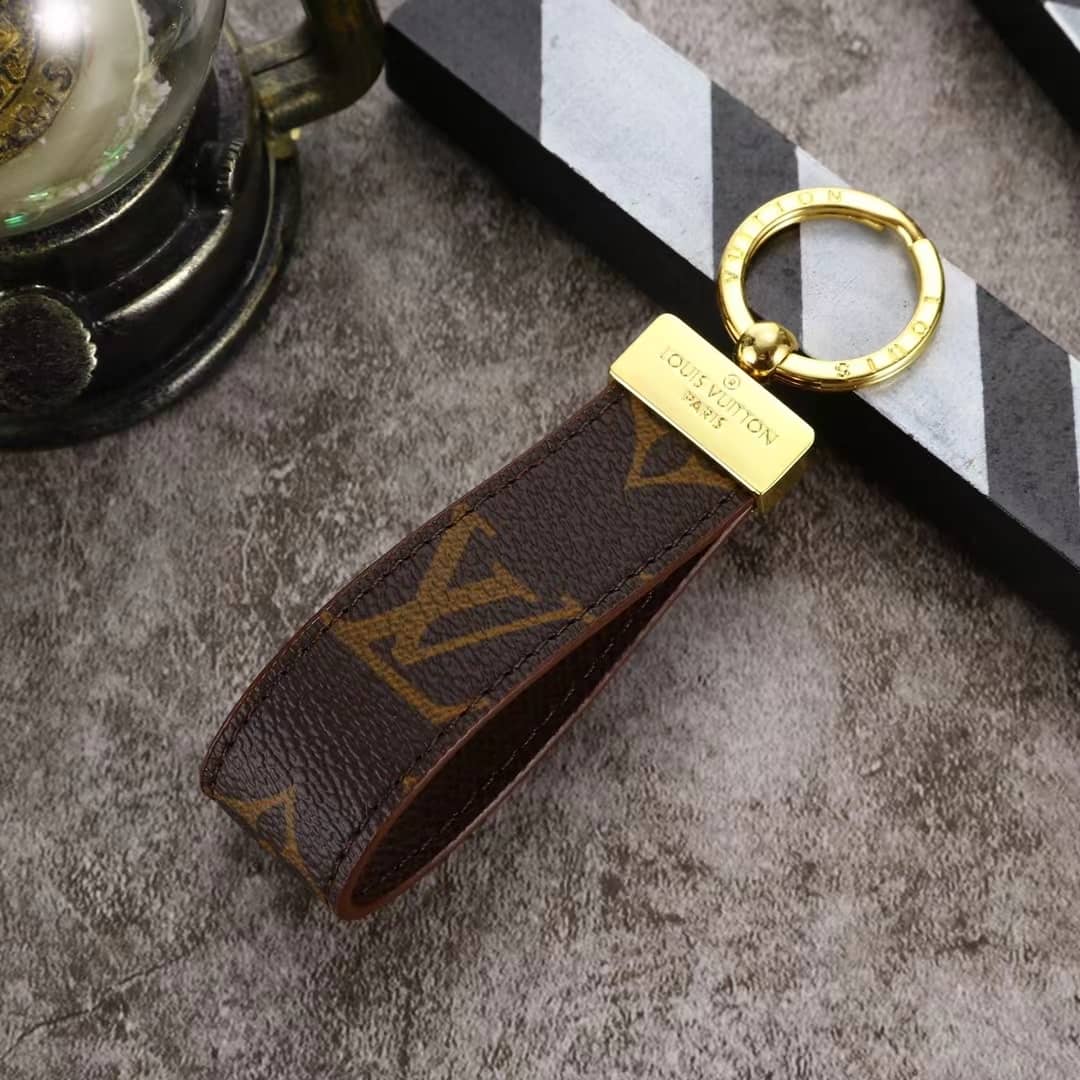 Brown LV Wrislet Keychain