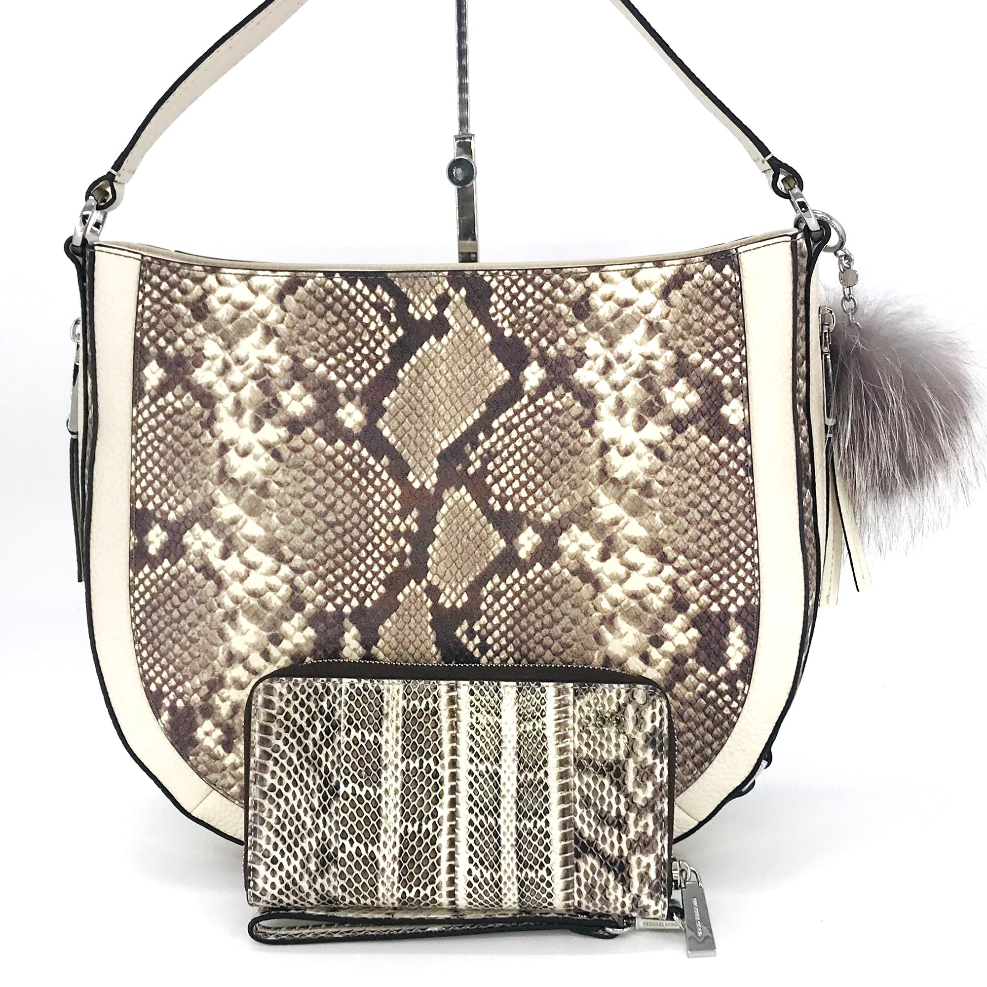 michael kors python bag grey