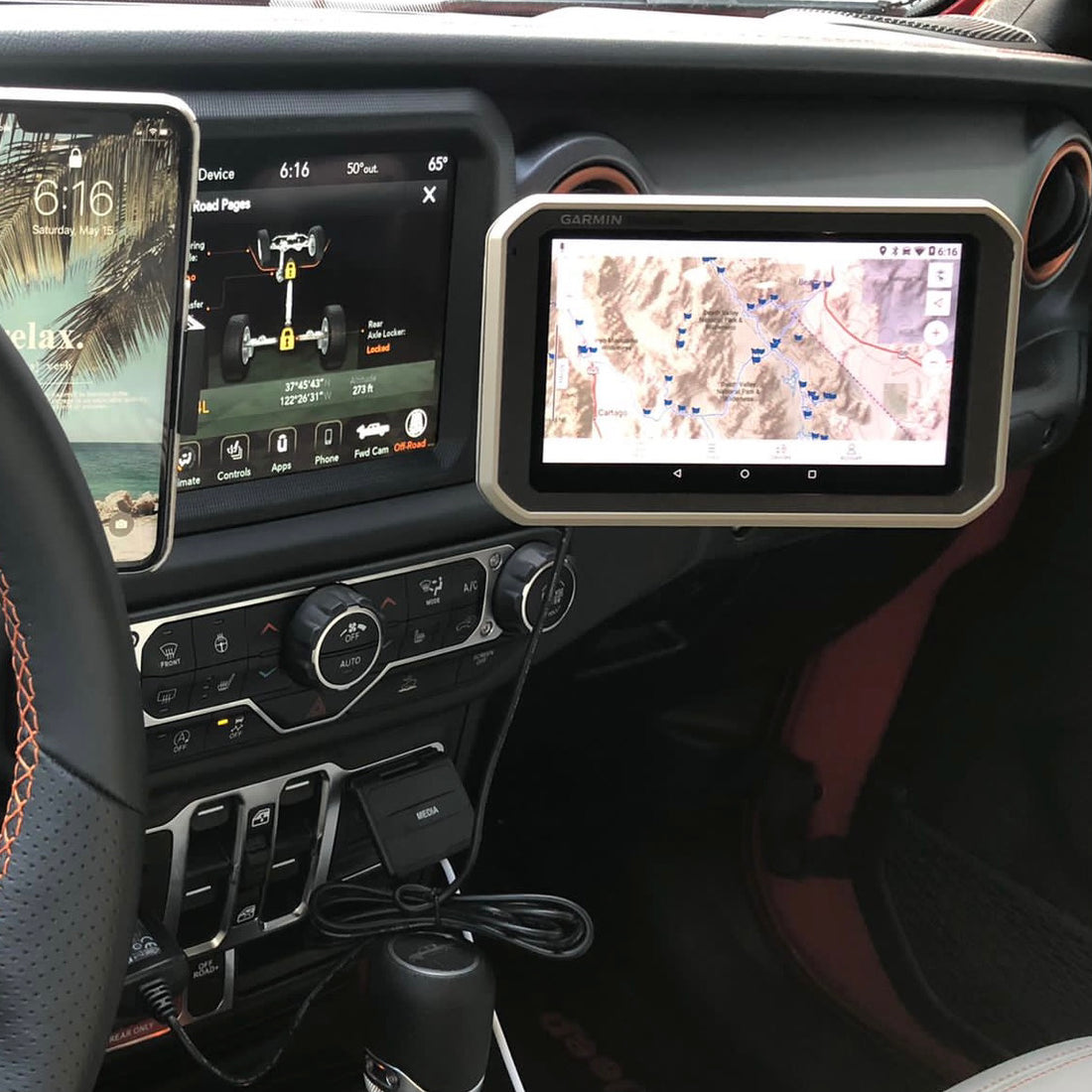 How to mount Garmin Overlander in Jeep Wrangler JL – Offroam