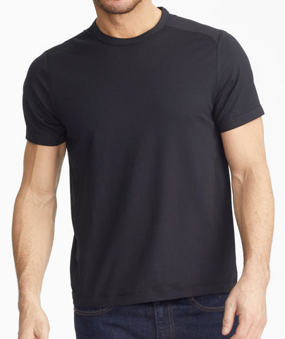 Men's Henley T-Shirt Quick Dry Collarless Casual Tee Shirts - Black / 2XL