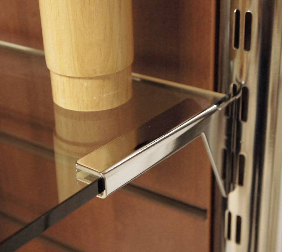 Clamp Style Shelf Bracket for Glass Shelves KAS Shopfittings