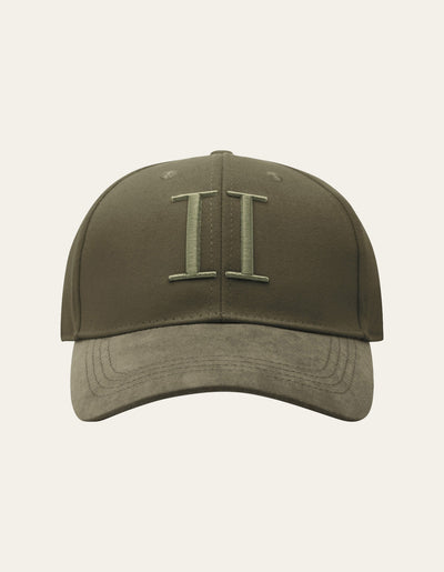 Les Deux MEN Baseball Cap Suede II Cap 522550-Olive Night/Surplus Green