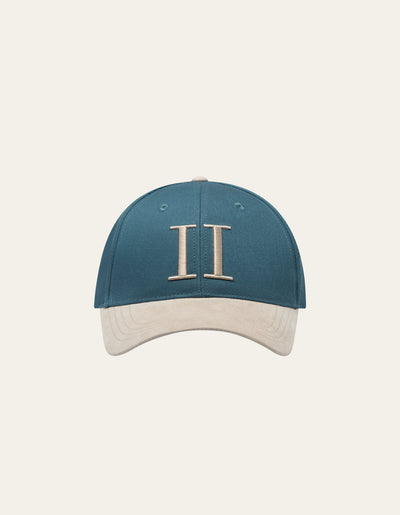 Les Deux MEN Baseball Cap Suede II Cap 560817-Pacific Ocean/Light Desert Sand