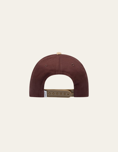 Les Deux MEN Baseball Cap Suede II Cap 625816-Dark Burgundy/Warm Sand