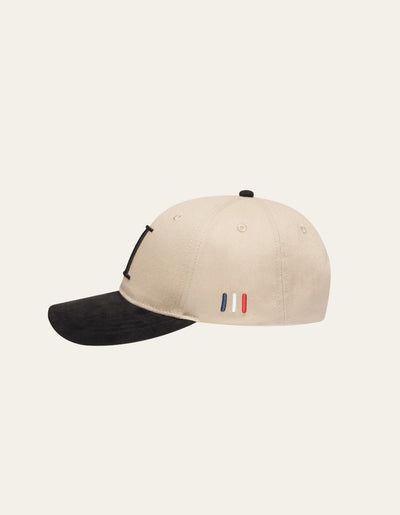 Les Deux MEN Baseball Cap Suede II Cap 817100-Light Desert Sand/Black