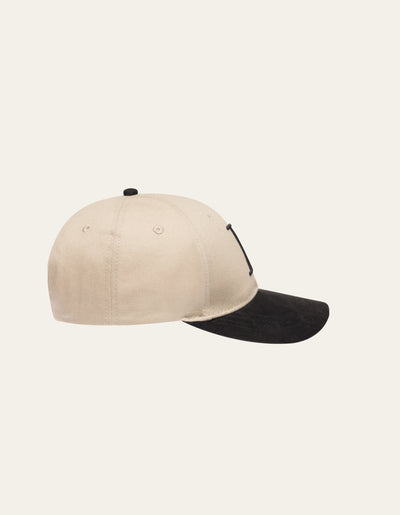 Les Deux MEN Baseball Cap Suede II Cap 817100-Light Desert Sand/Black