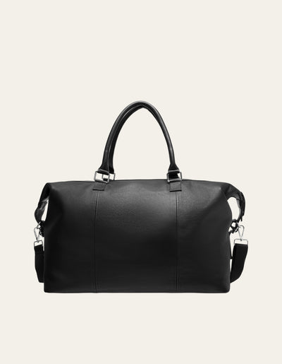 Les Deux MEN Blake Leather Weekend bag Bags 100218-Black/Light Ivory