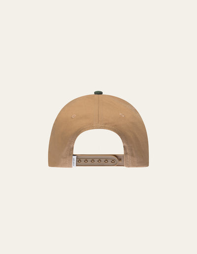 Les Deux MEN Blake Suede Baseball Cap 3.0 Cap 842555-Camel/Forest Green