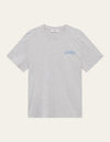 Les Deux MEN Blake T-Shirt T-Shirt 230474-Snow Melange/Washed Denim Blue